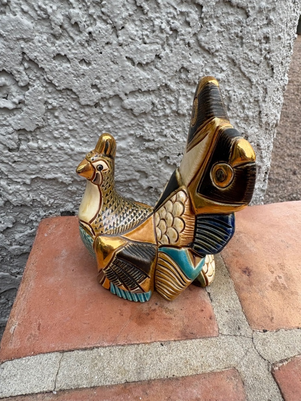 Artesania Rinconada Anniversary Collection Retired PEACOCK #754 Figurine Uruguay